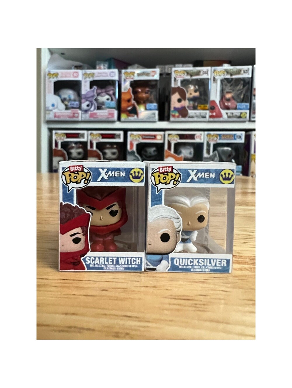 2 X-MEN BITTY 1-Inch Funko Pops Scarlet Witch & Quicksilver Marvel Comics Books
